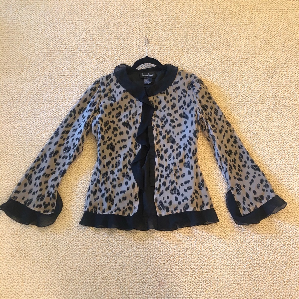 NWOT Women’s Silk Leopard Jacket (Small)
